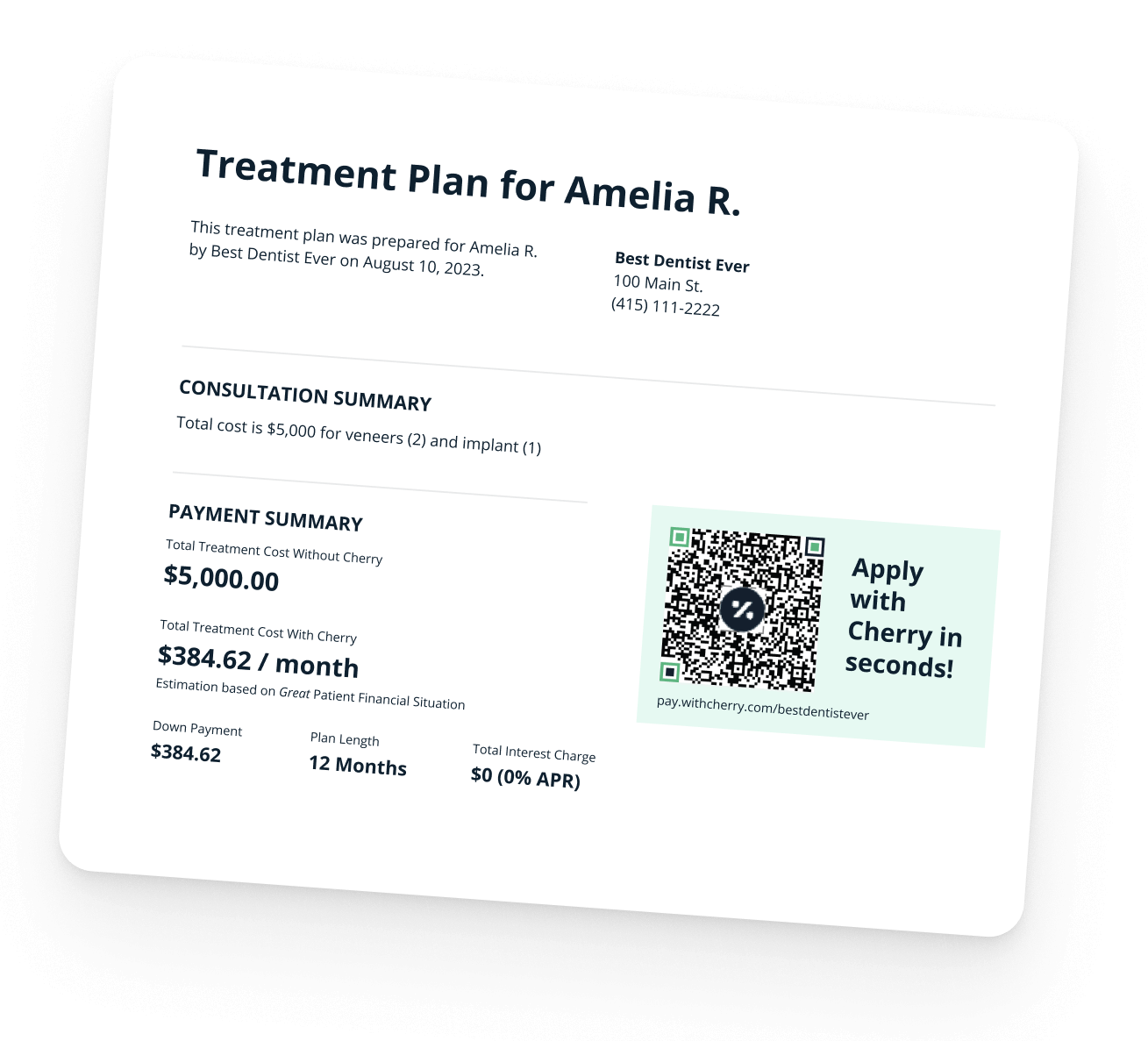 treatment plan